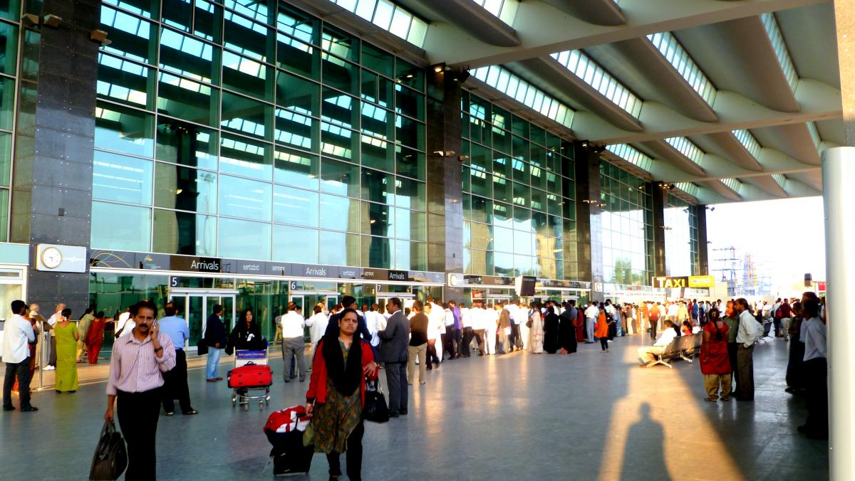 The Bangalore International Airport terminal, now powered by solar energy. Photo by Herry Lawford/Flickr The Bangalore International Airport terminal, now powered by solar energy. Photo by Herry Lawford/Flickr
