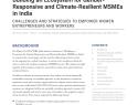 uilding an Ecosystem for GenderResponsive and Climate-Resilient MSMEs in India