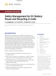 Safety Management for EV Battery Reuse and Recycling in India