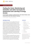 Peeling the Onion: Monitoring and Evaluation and other Acronyms for Assessment and Learning in Energy Access
