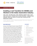 Enabling a Just Transition for MSMEs and Workers in the Indian Automotive Industry
