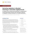 Nurturing vegetation in Mumbai: Greening in vulnerable neighborhoods 