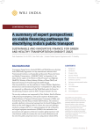 A summary of expert perspectives on viable financing pathways for electrifying India’s public transport