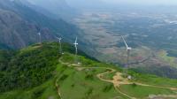 Windmills on a mountain top in Kerala