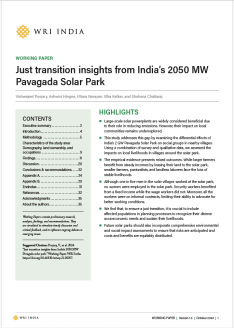 Just transition insights from India’s 2050 MW Pavagada Solar Park