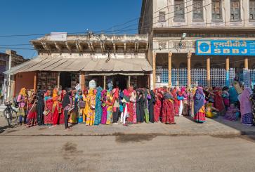 Women in queue
