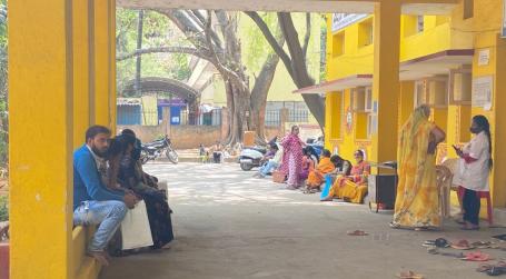People waiting at a maternity ward