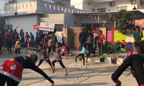 Raahgiri Day in Jhajjar not only celebrates road safety, but also includes social messages, encouraging women and girls of all ages to participate. Photo by Deputy Commissioners Office, Jhajjar, India