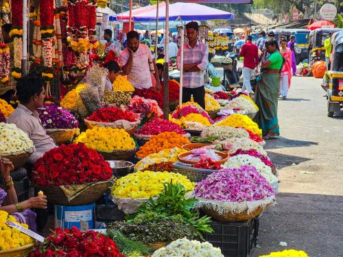 Flower seller in the cities