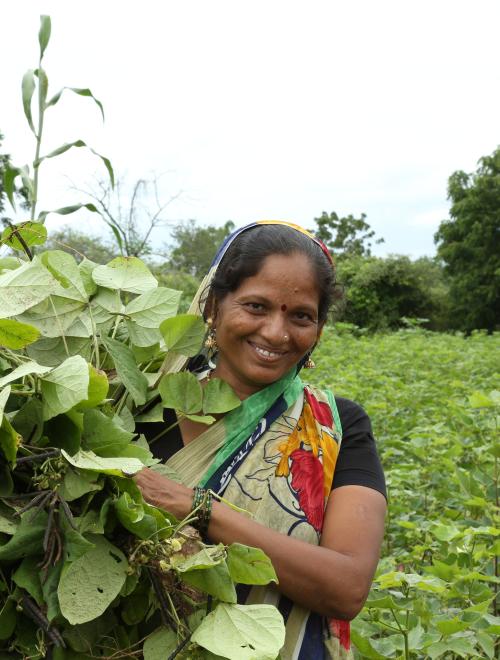Woman in field